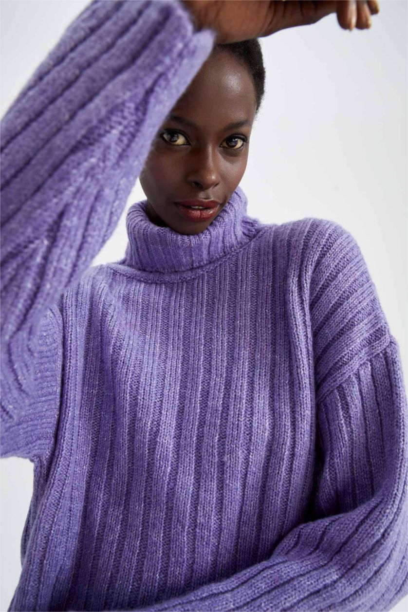 WOMAN Lilac Oversize Fit Ribana Tunic
