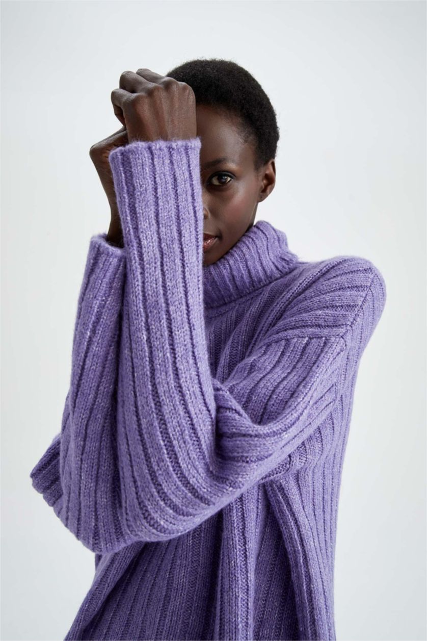 WOMAN Lilac Oversize Fit Ribana Tunic