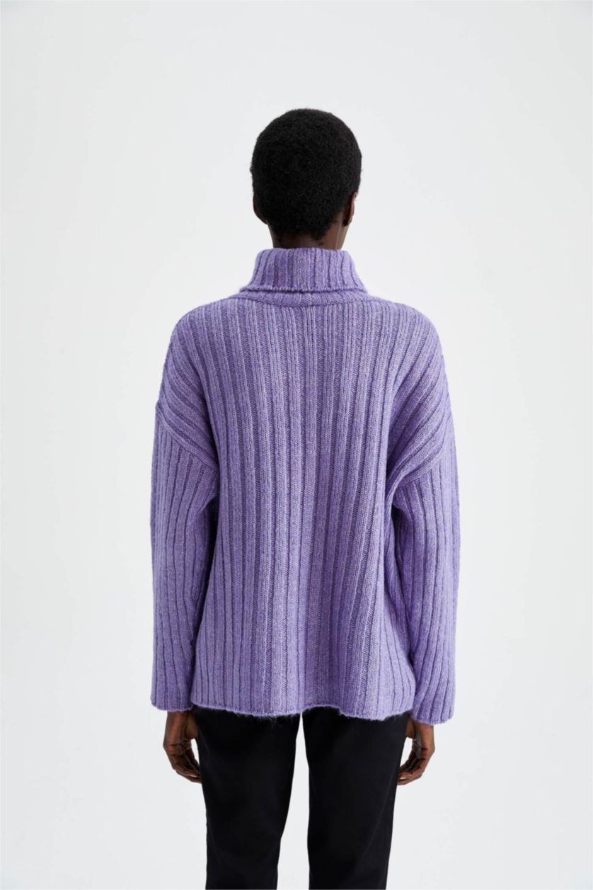 WOMAN Lilac Oversize Fit Ribana Tunic