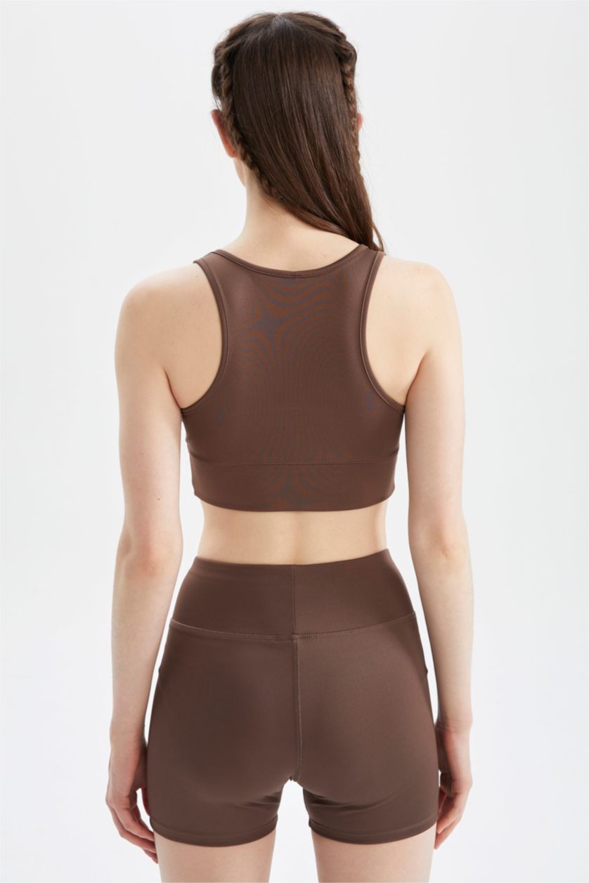 FEMME Marron Defacto Fit V Neck Athlète Athlète