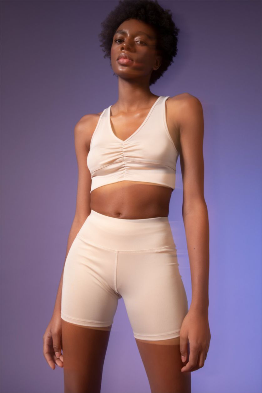 نساء حجري فاتح كروب توب بحمالات بياقة V