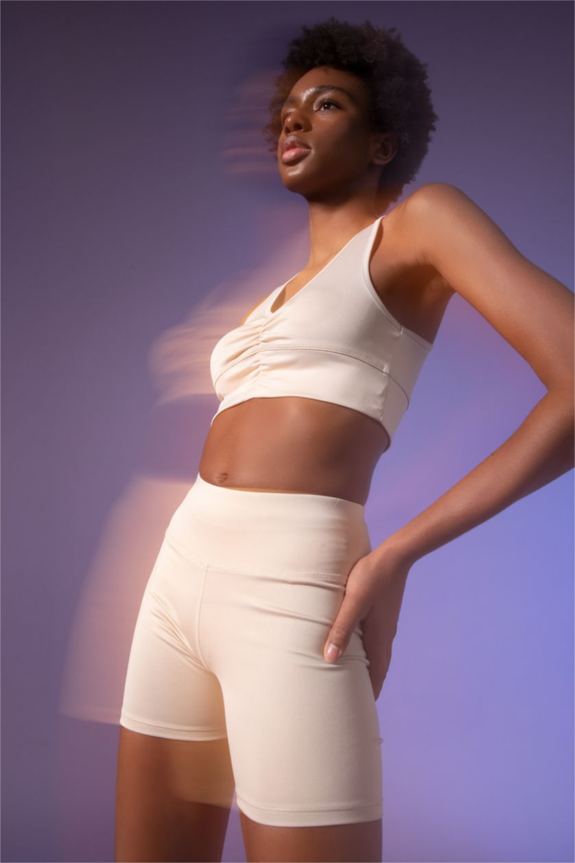 نساء حجري فاتح كروب توب بحمالات بياقة V