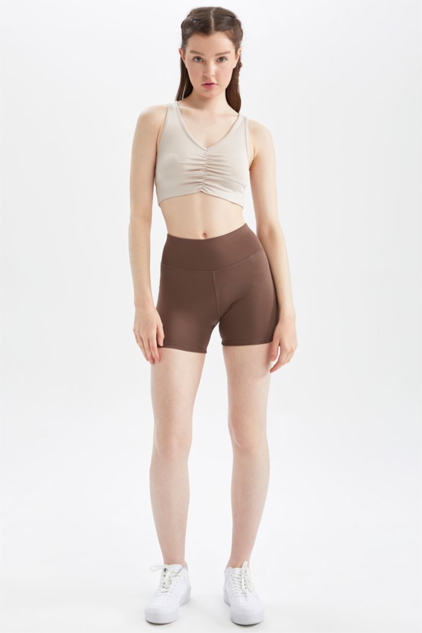 نساء حجري فاتح كروب توب بحمالات بياقة V