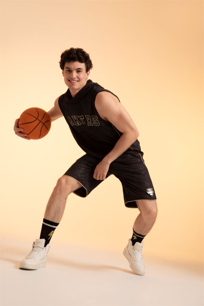 Erkek Siyah Regular Fit Şort