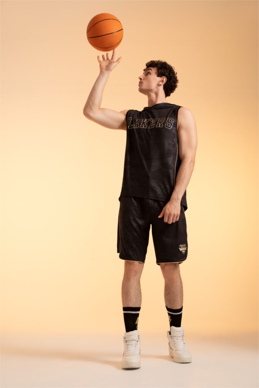 Erkek Siyah Regular Fit Şort