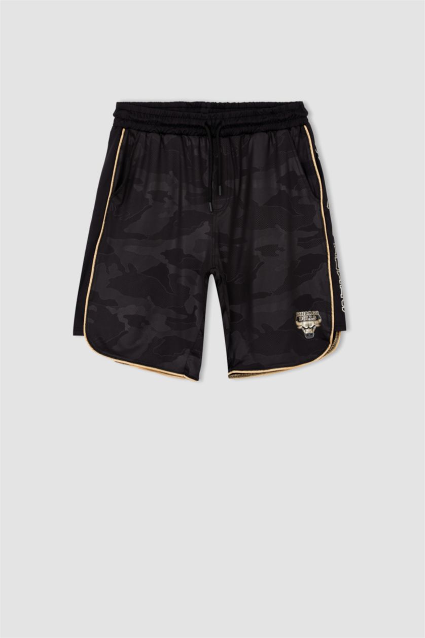 Erkek Siyah Regular Fit Şort