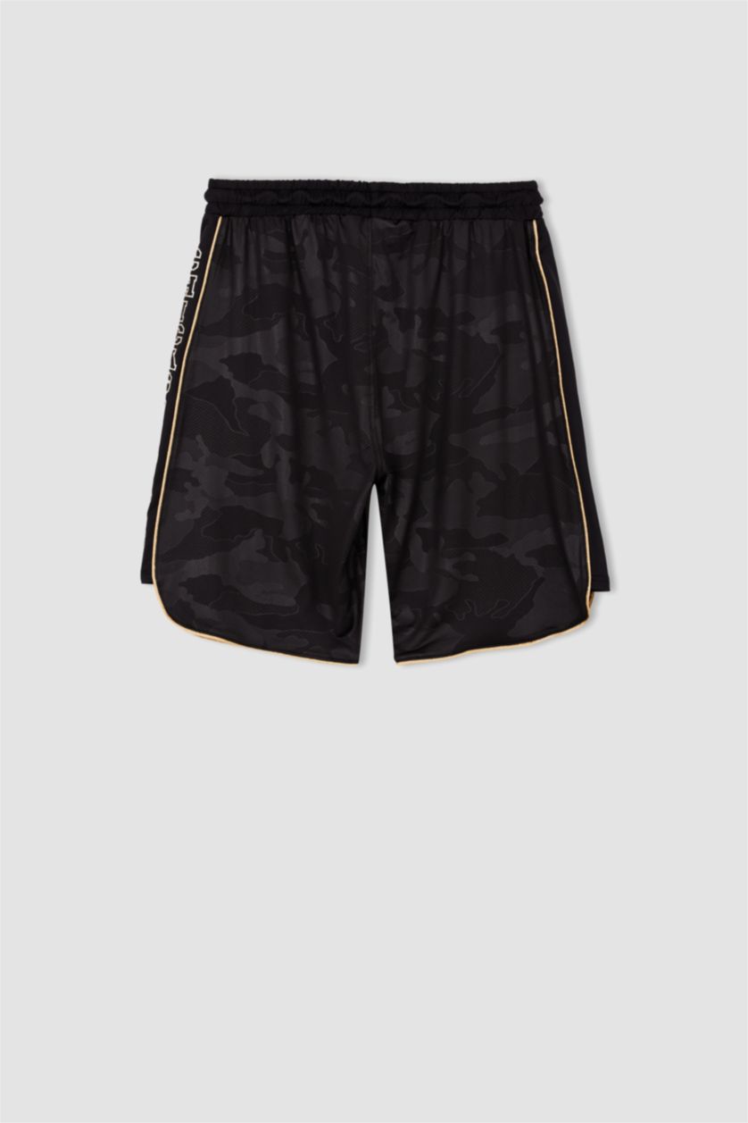 Erkek Siyah Regular Fit Şort