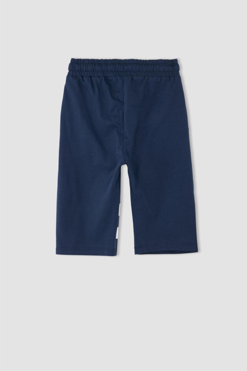 أولادي نيلي شورت اولادي طويل قطن ممشط قصة عادية