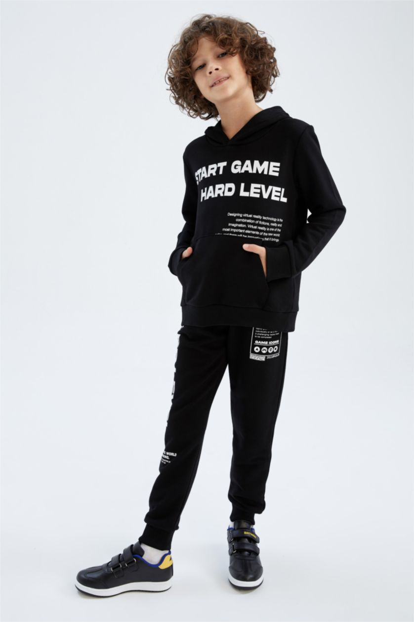 Мальчики и подростки Черный Комплект вязанный 2 шт. стандартного кроя с длинным рукавом для мальчиков