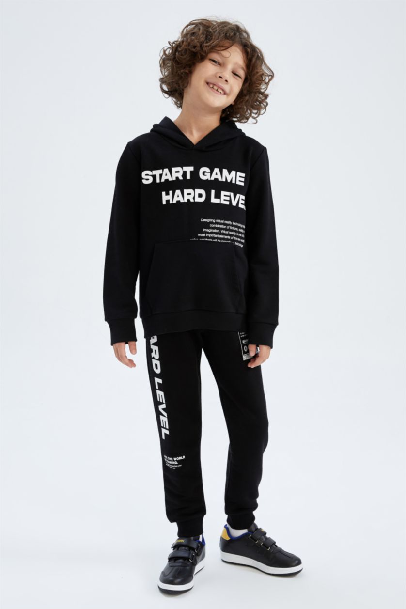 Мальчики и подростки Черный Комплект вязанный 2 шт. стандартного кроя с длинным рукавом для мальчиков