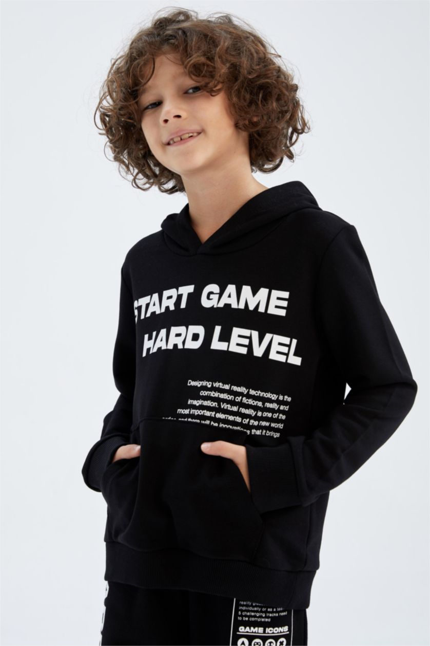 Мальчики и подростки Черный Комплект вязанный 2 шт. стандартного кроя с длинным рукавом для мальчиков