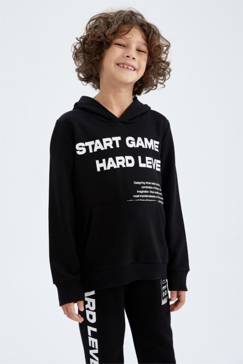 Мальчики и подростки Черный Комплект вязанный 2 шт. стандартного кроя с длинным рукавом для мальчиков