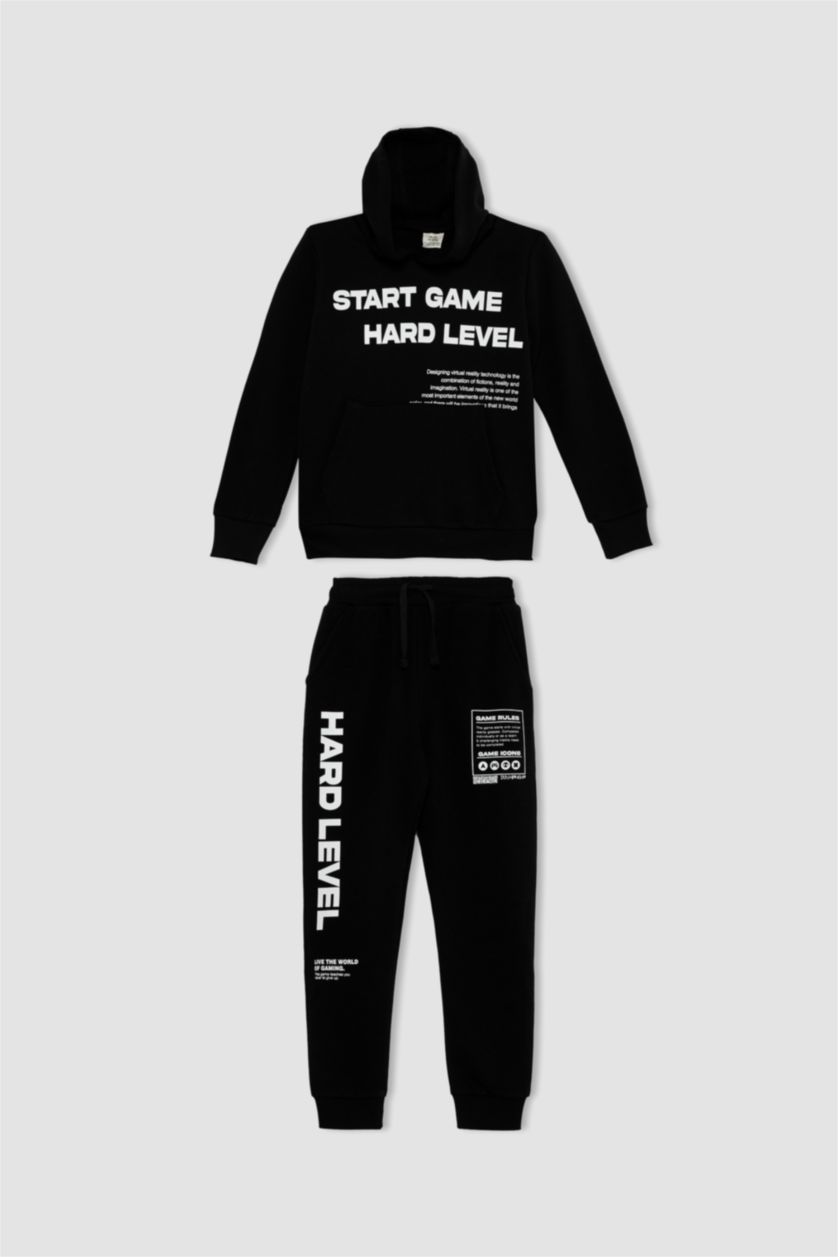 Мальчики и подростки Черный Комплект вязанный 2 шт. стандартного кроя с длинным рукавом для мальчиков