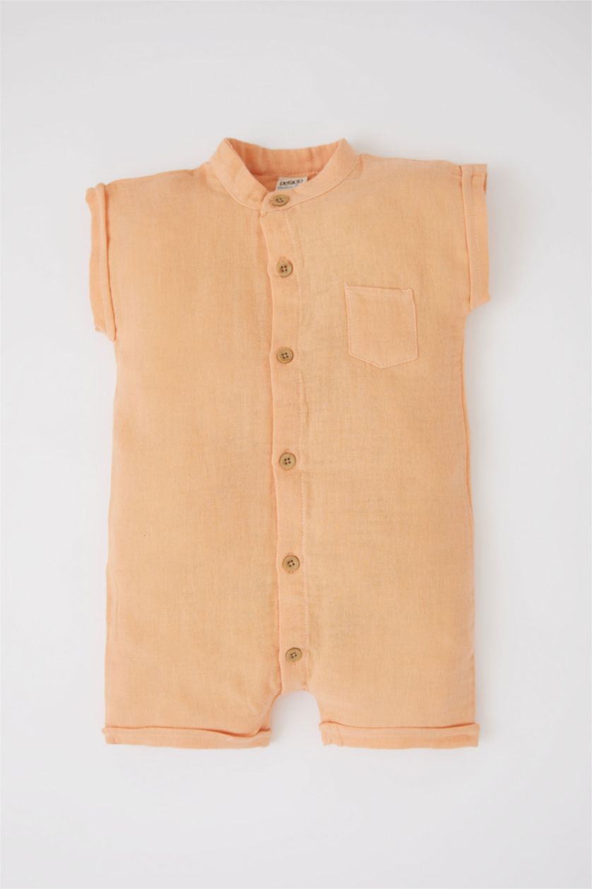BÉBÉ GARÇON Turuncu Küçük Salopette Mousseline
