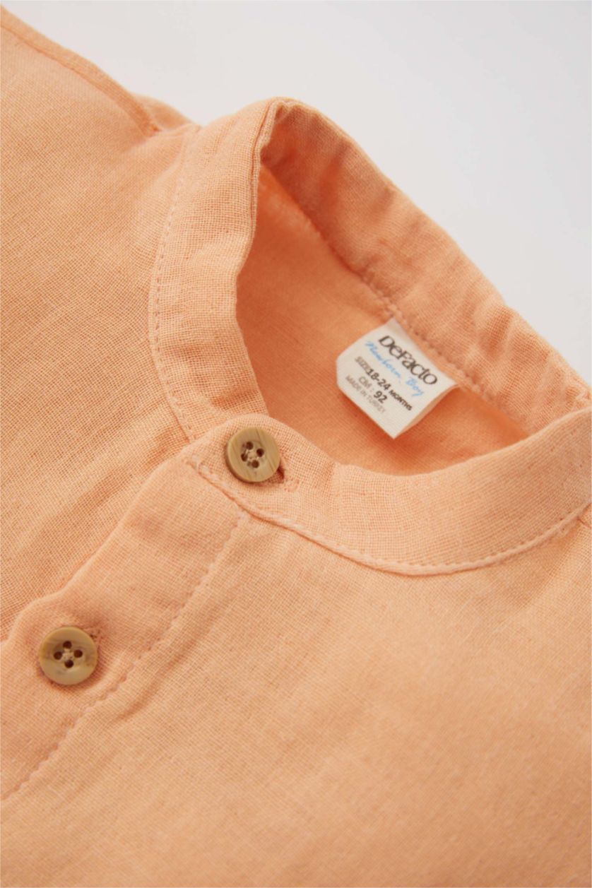 BÉBÉ GARÇON Turuncu Küçük Salopette Mousseline