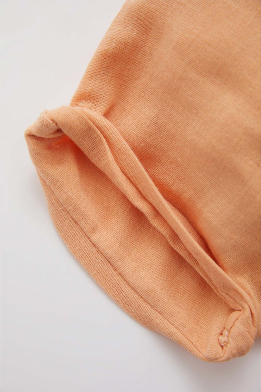 BÉBÉ GARÇON Turuncu Küçük Salopette Mousseline