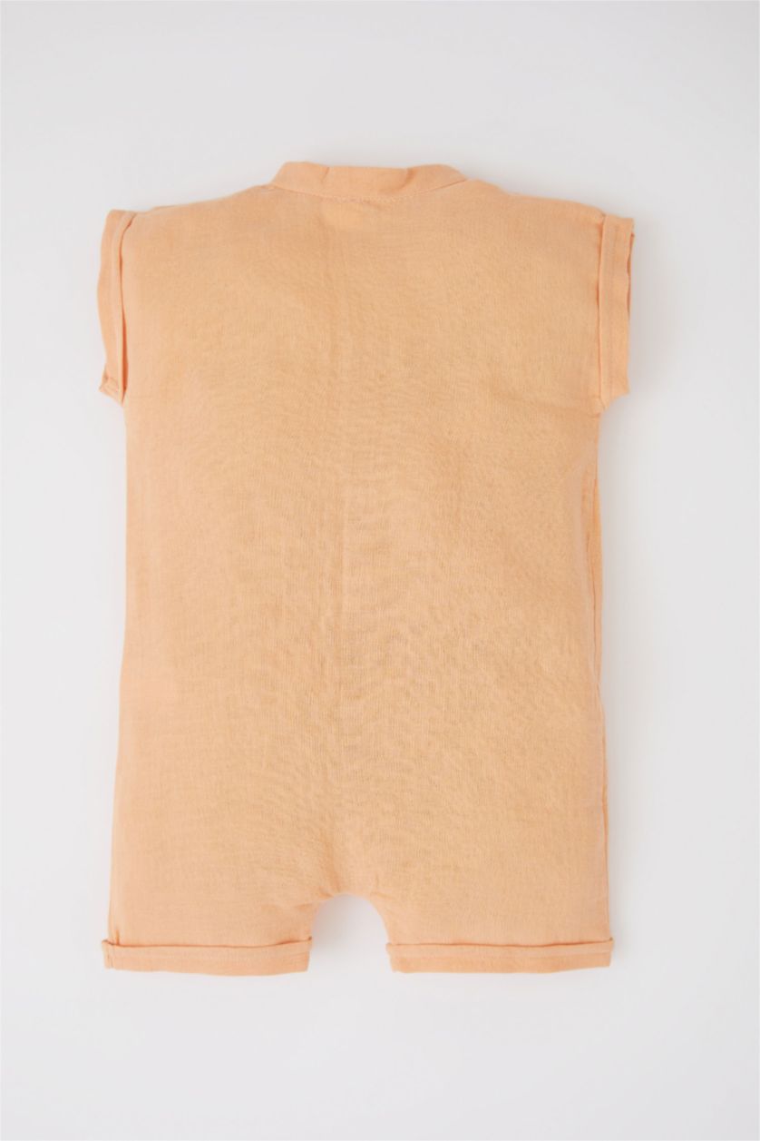 BÉBÉ GARÇON Turuncu Küçük Salopette Mousseline