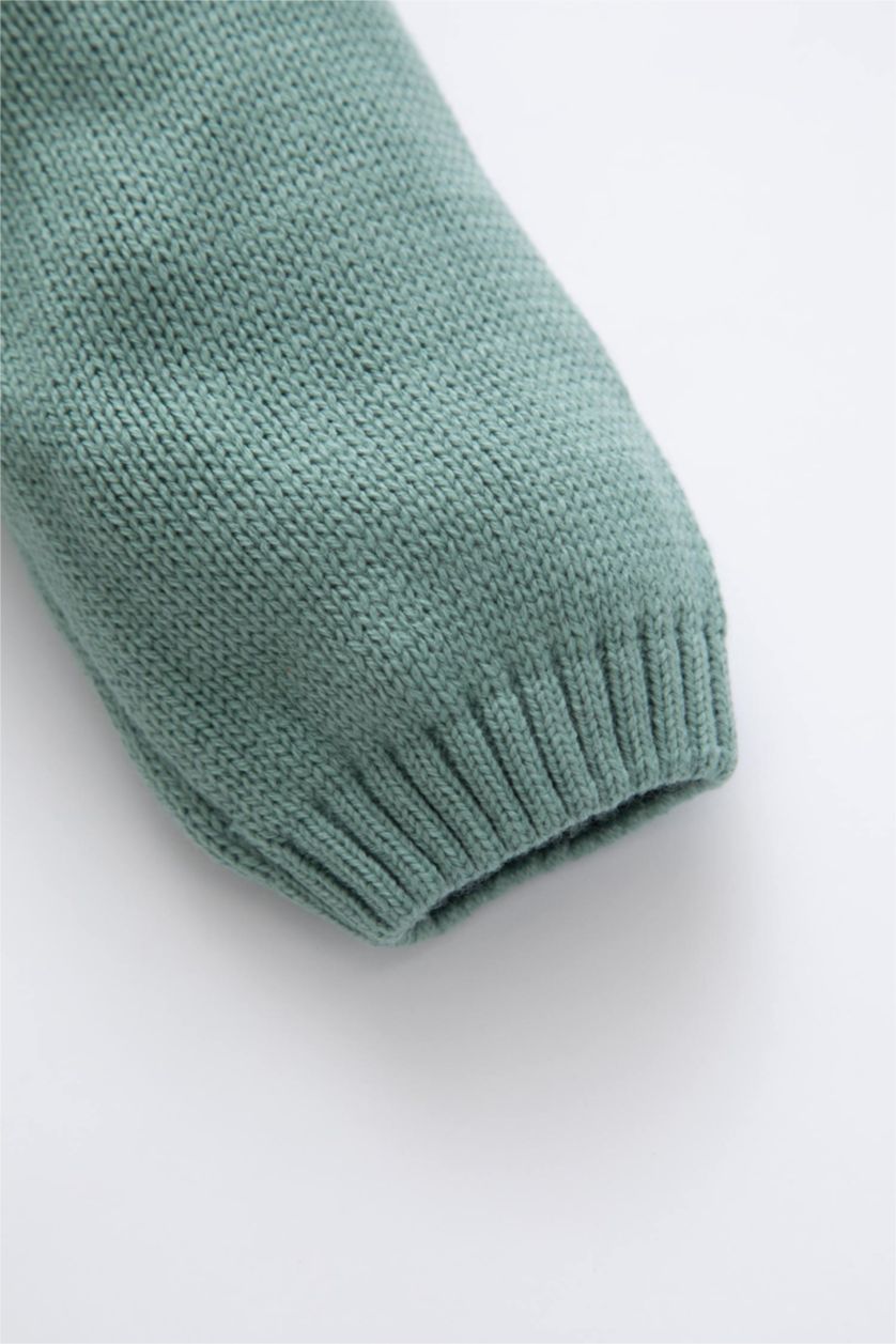 BÉBÉ FILLE Bleu Pull à motif floral à Col rond et Coupe régulière pour BéBé Fille