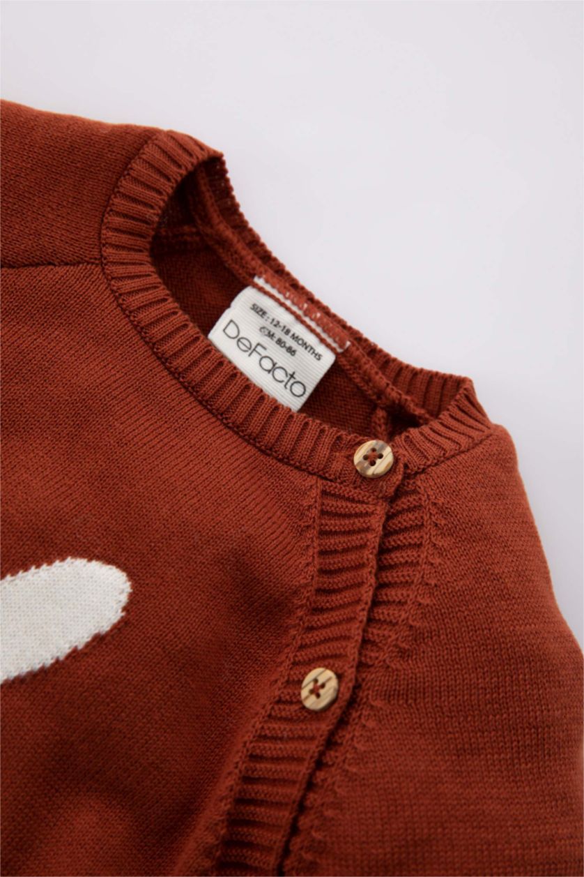 BÉBÉ GARÇON Orange Ensemble Pull Et Pantalon En Molleton À Motif Coupe Classique - Deux Pièces