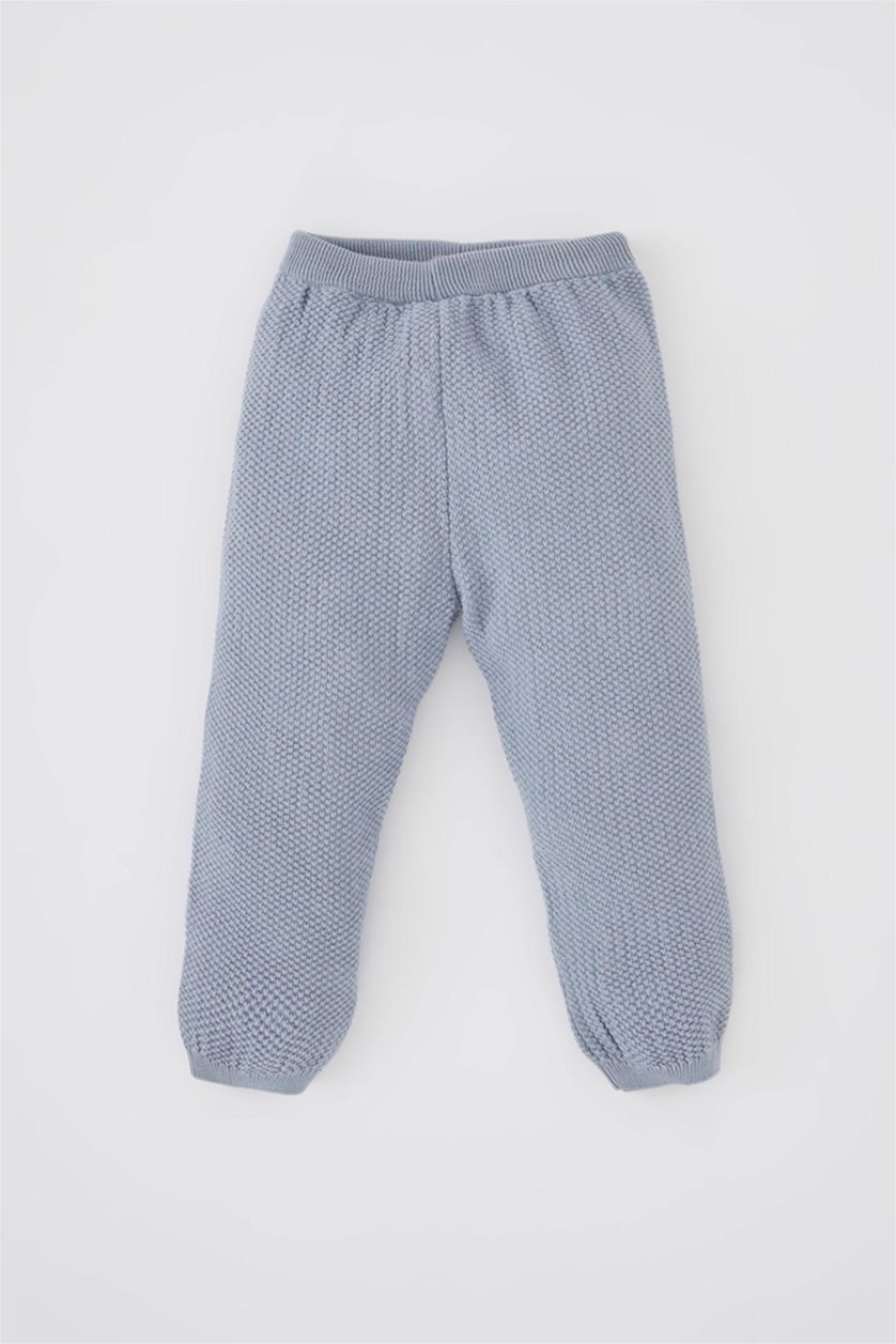 Erkek Bebek Açık Mavi Erkek Bebek Kazak Pantolon Triko Takım