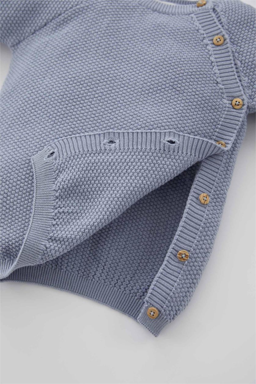 Erkek Bebek Açık Mavi Erkek Bebek Kazak Pantolon Triko Takım