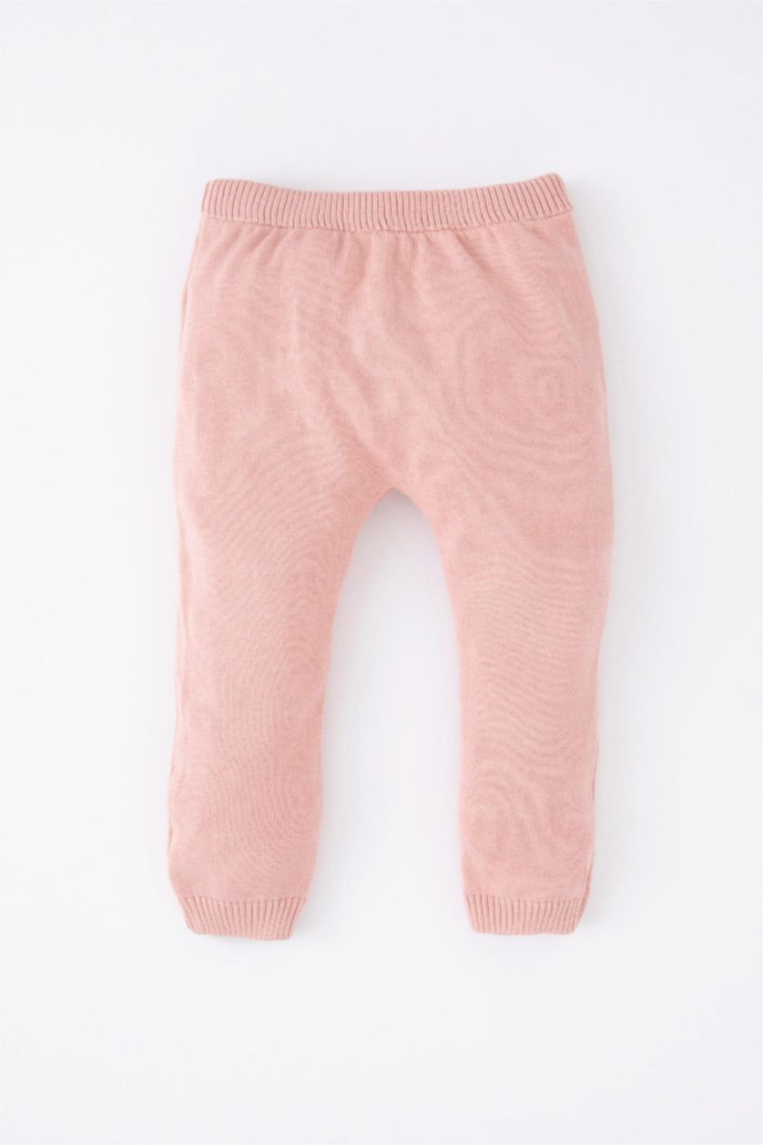 طفلة صغيرة وردي طقم بناتي بيبي قطن بياقة مستديرة من قطعتين