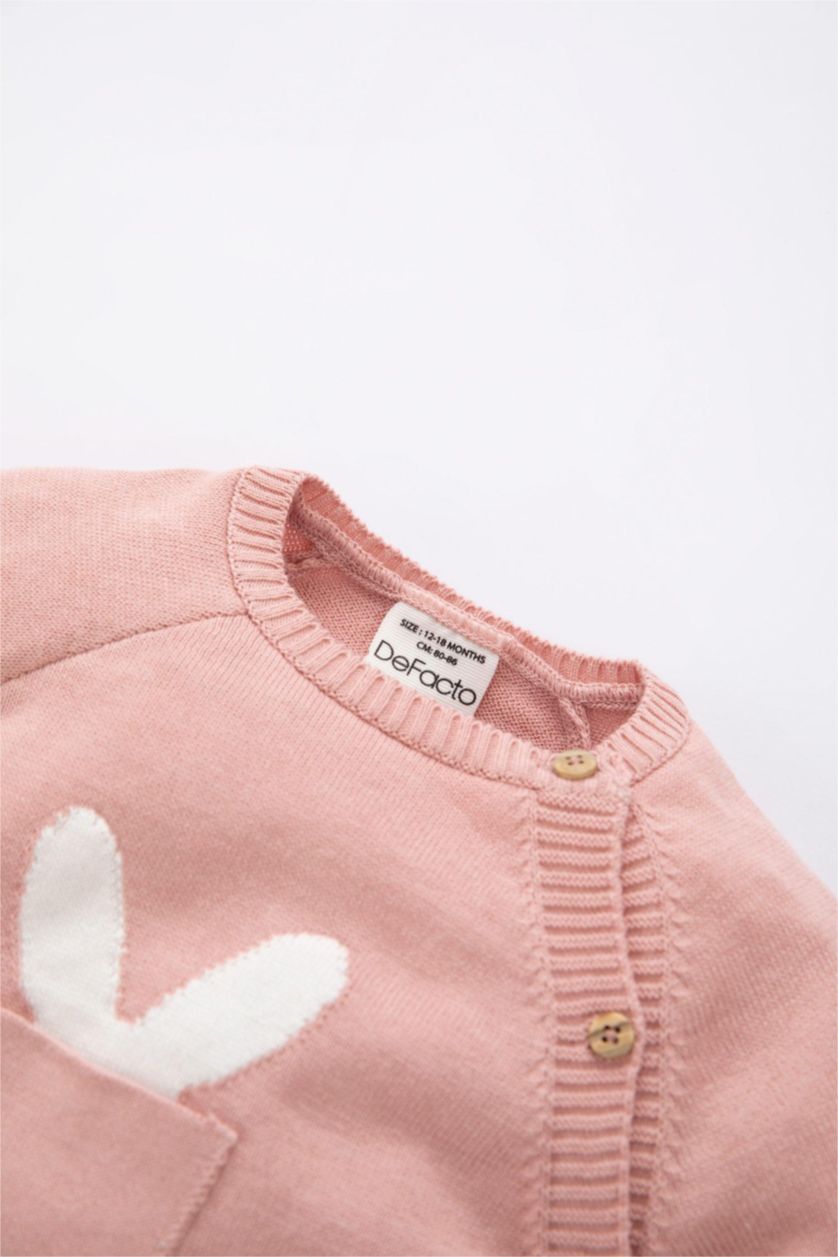 طفلة صغيرة وردي طقم بناتي بيبي قطن بياقة مستديرة من قطعتين