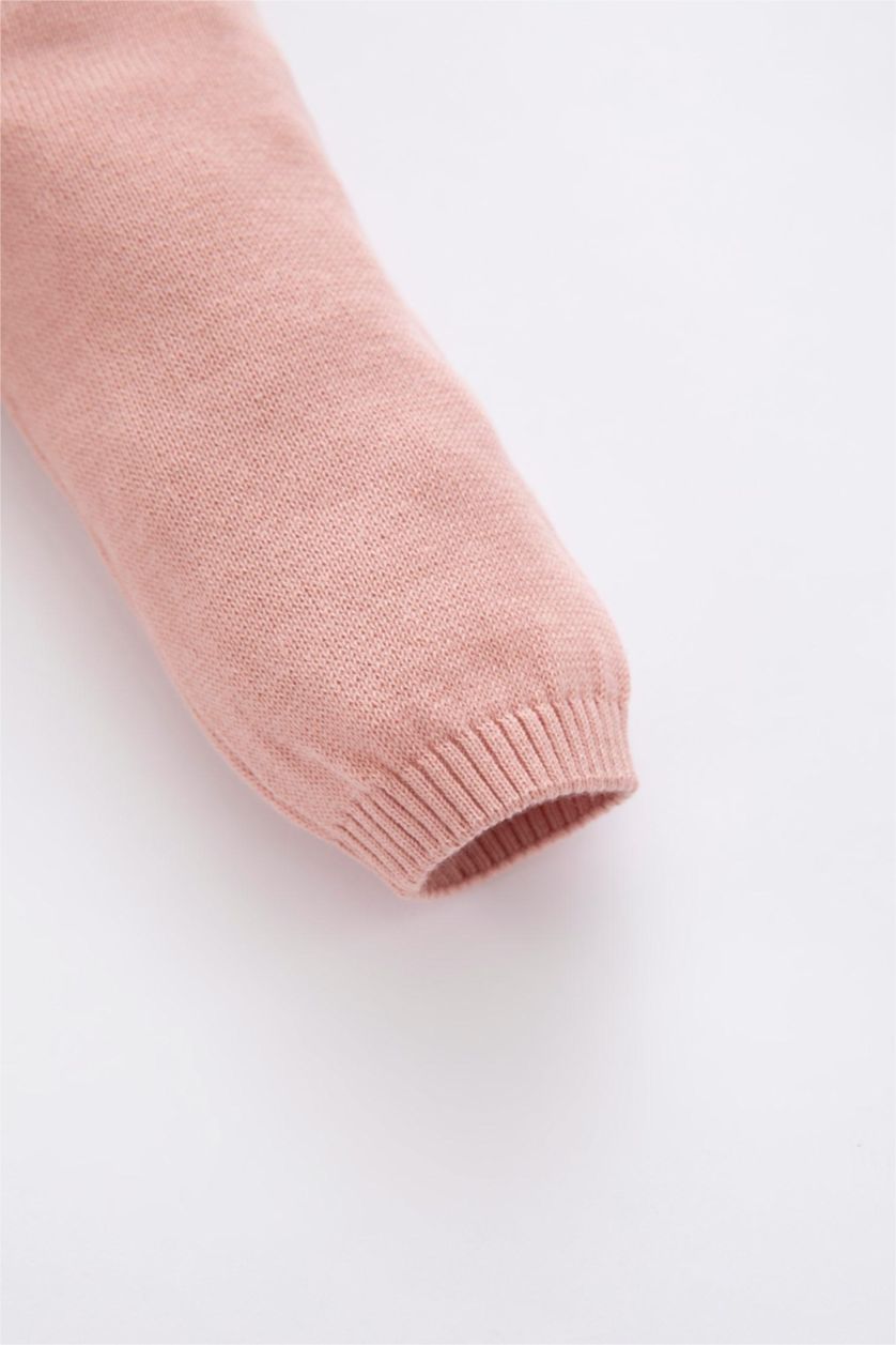 طفلة صغيرة وردي طقم بناتي بيبي قطن بياقة مستديرة من قطعتين