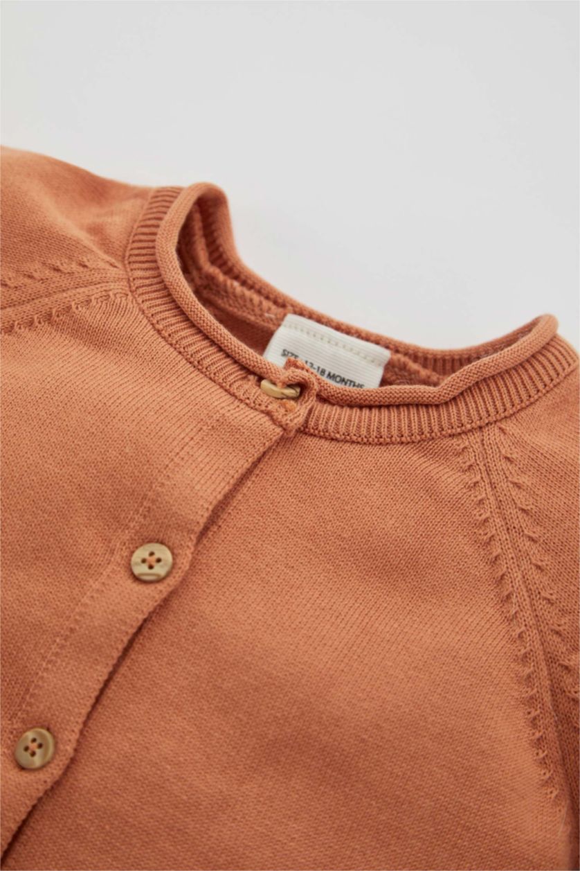 BABY GIRL Light Brown 3 piece Regular Fit Crew Neck Set