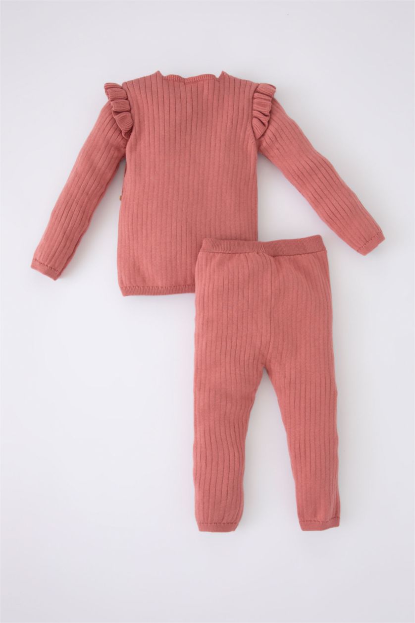 BABY GIRL Rose Baby Girl Basic Long Sleeve 2 Piece Knitwear Set