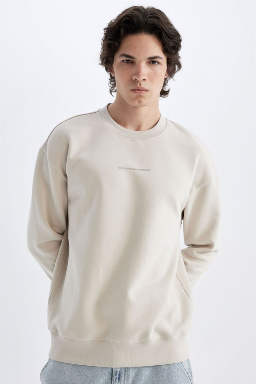 Men Stone Boxy Fit Sweatshirt