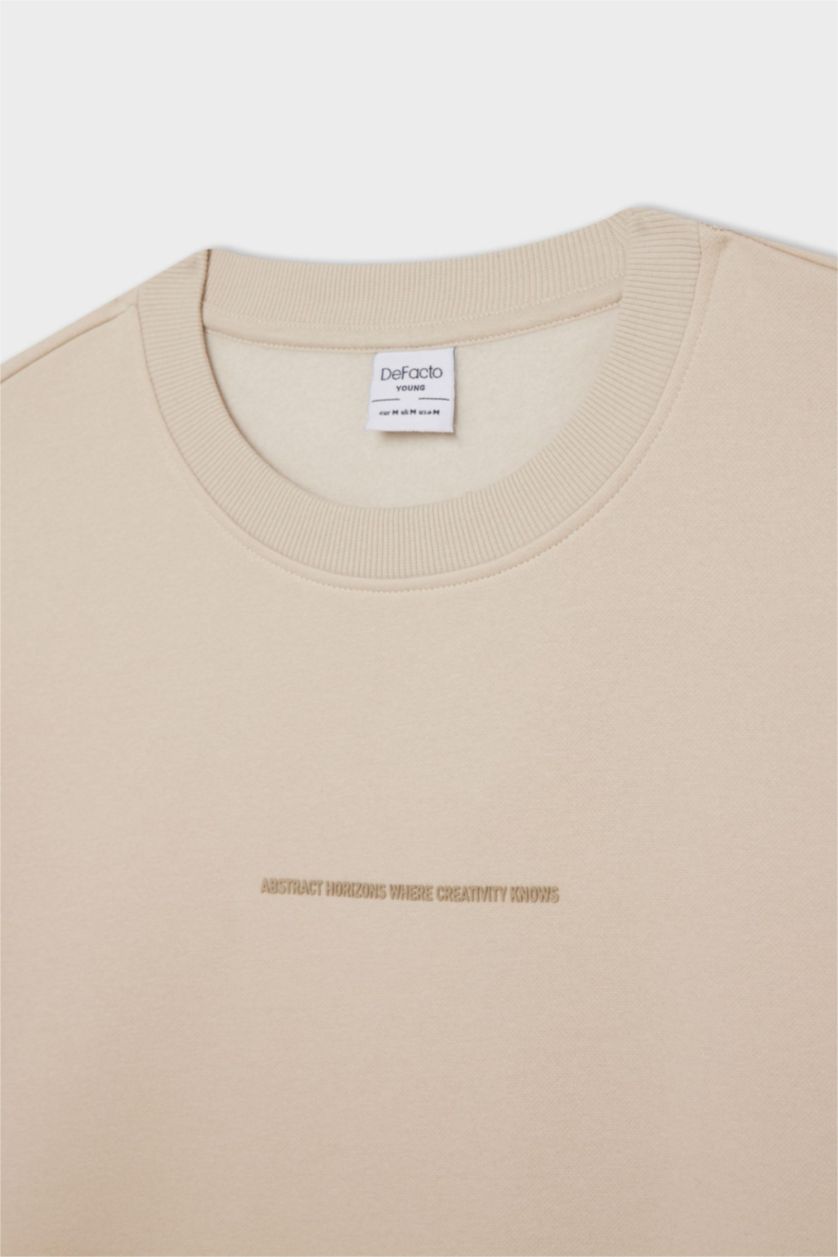 رجالي بيج سويت شيرت أوفر سايز بيج برقبة مستديرة