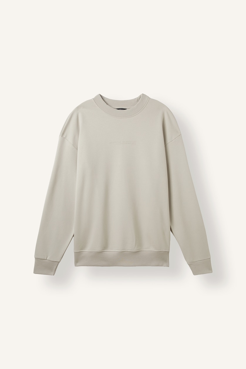 رجال اللون الحجري Boxy Fit Sweatshirt