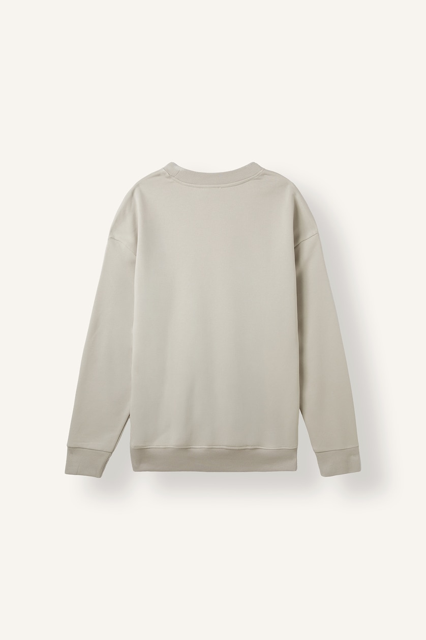 رجال اللون الحجري Boxy Fit Sweatshirt