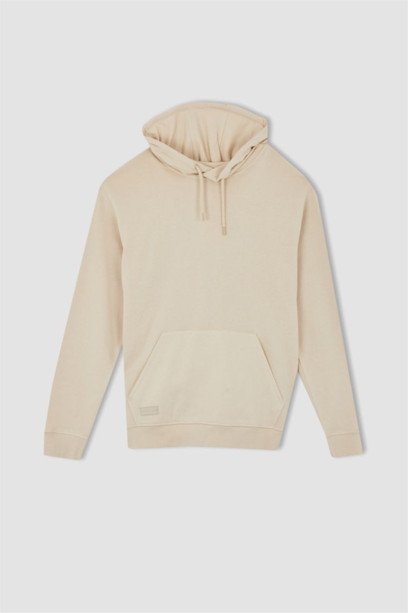 HOMME Beige Sweat À Capuche Coupe Classique