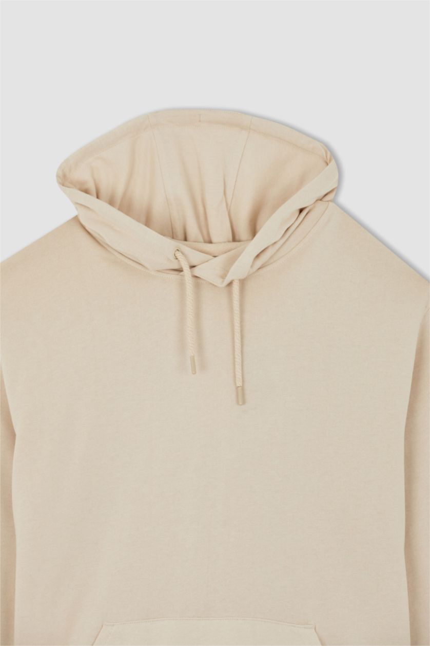 HOMME Beige Sweat À Capuche Coupe Classique