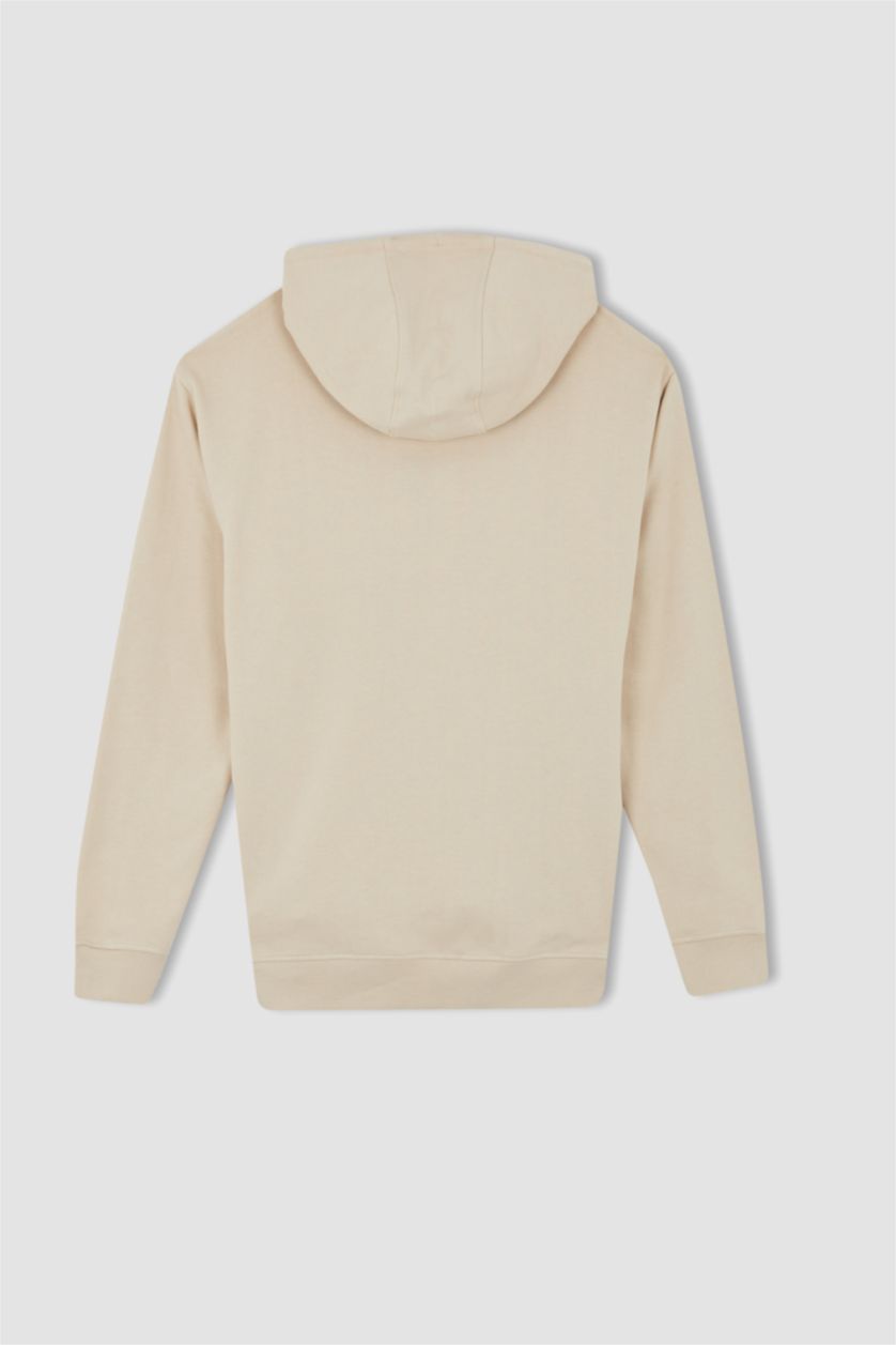 HOMME Beige Sweat À Capuche Coupe Classique
