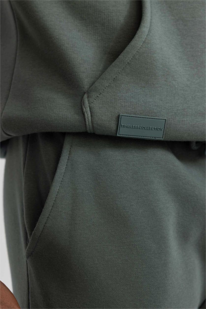 HOMME Vert Sweat À Capuche Regular Fit İmprimé