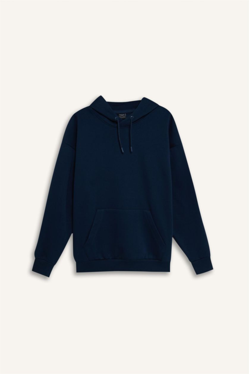 Erkek İndigo Oversıze Sweatshirt
