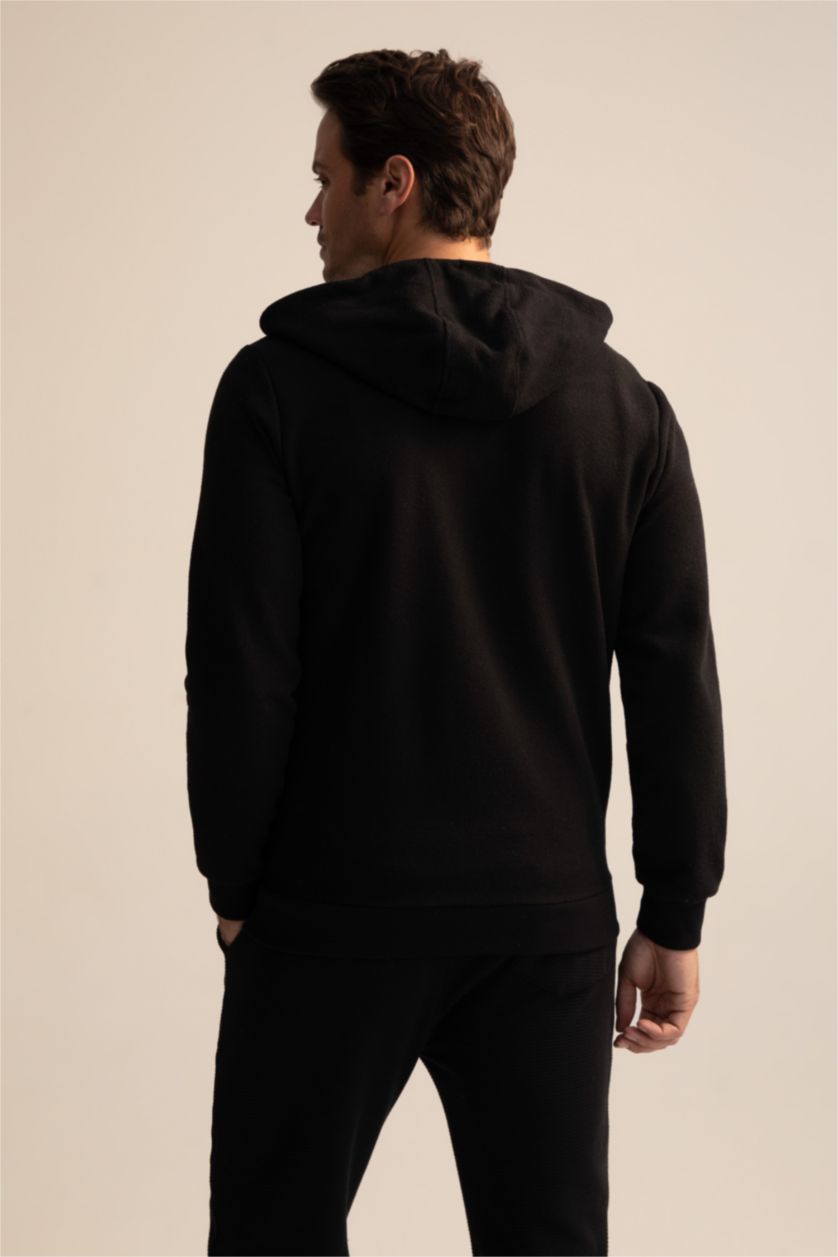 MAN Black Regular Fit Cardigan