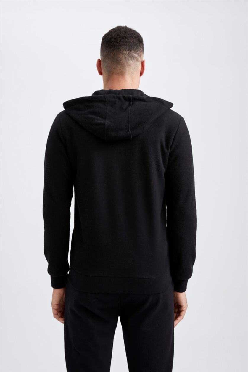 MAN Black Regular Fit Cardigan