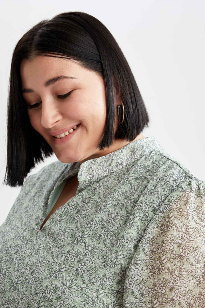 Kadın Açık Yeşil Şifon Mini Elbise