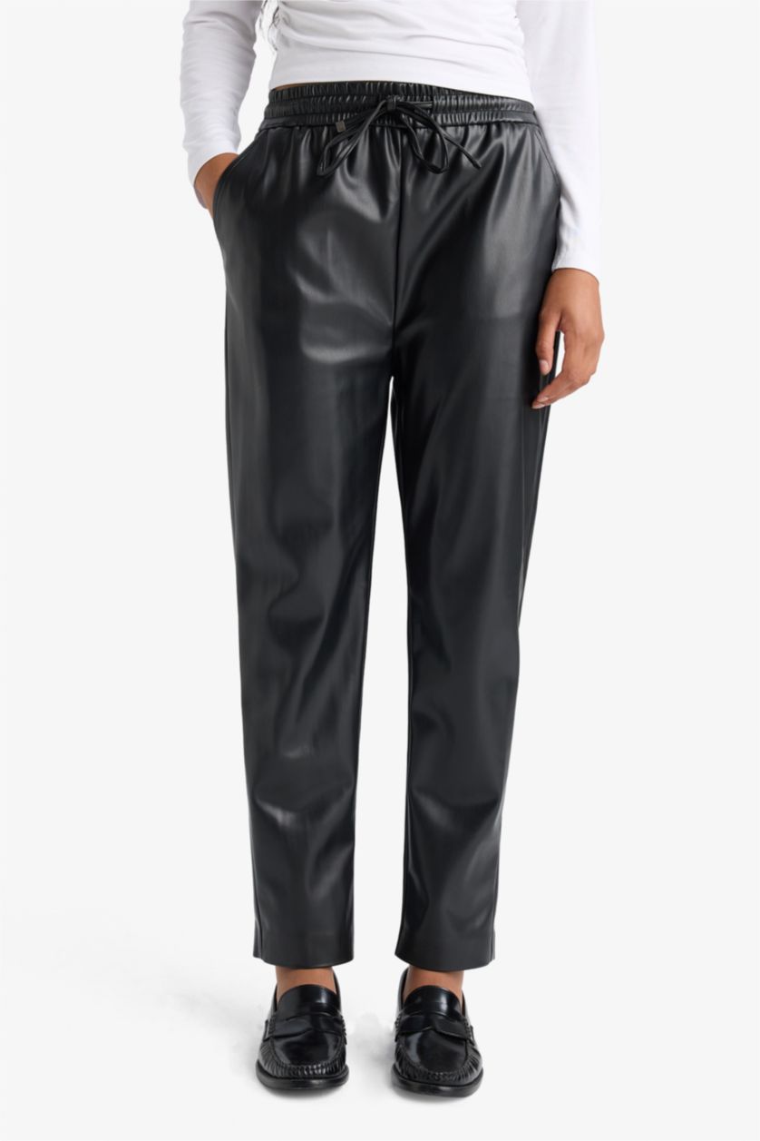 نساء أسود بنطرون جوجر فيت بجيب