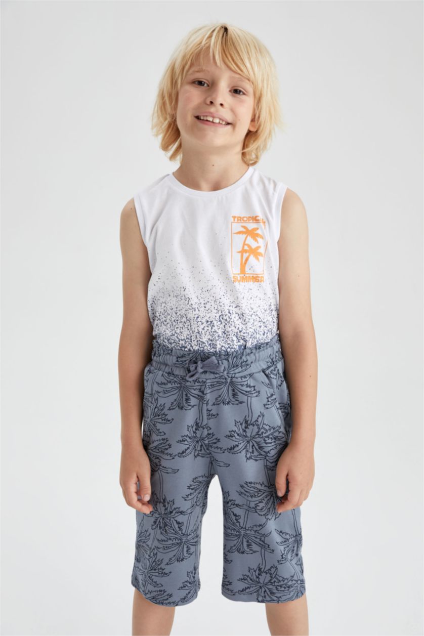 Boys & Teens White Boy Regular Fit Crew Neck Cotton Combed Singlet