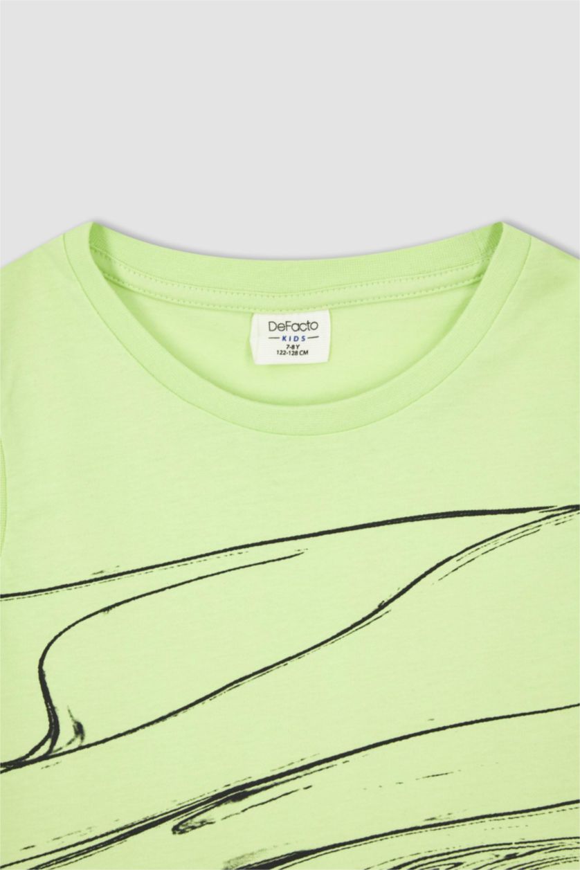 BOYS & TEENS Light Green Boy Regular Fit Crew Neck Cotton Combed Singlet