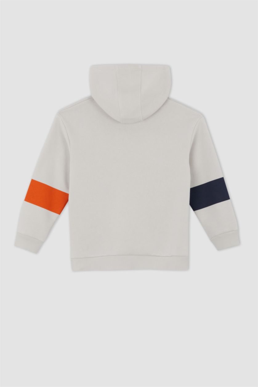 BOYS & TEENS Light Stone Boys Oversize Fit Thick Sweatshirt Fabric Hooded Sweatshirt