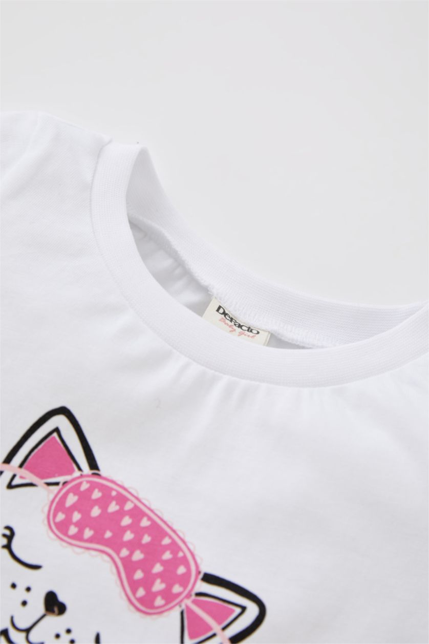 BÉBÉ FILLE Rose Pyjamas En Tricot Col Ras Du Cou Animal Manche Courte 2 BéBé Fille