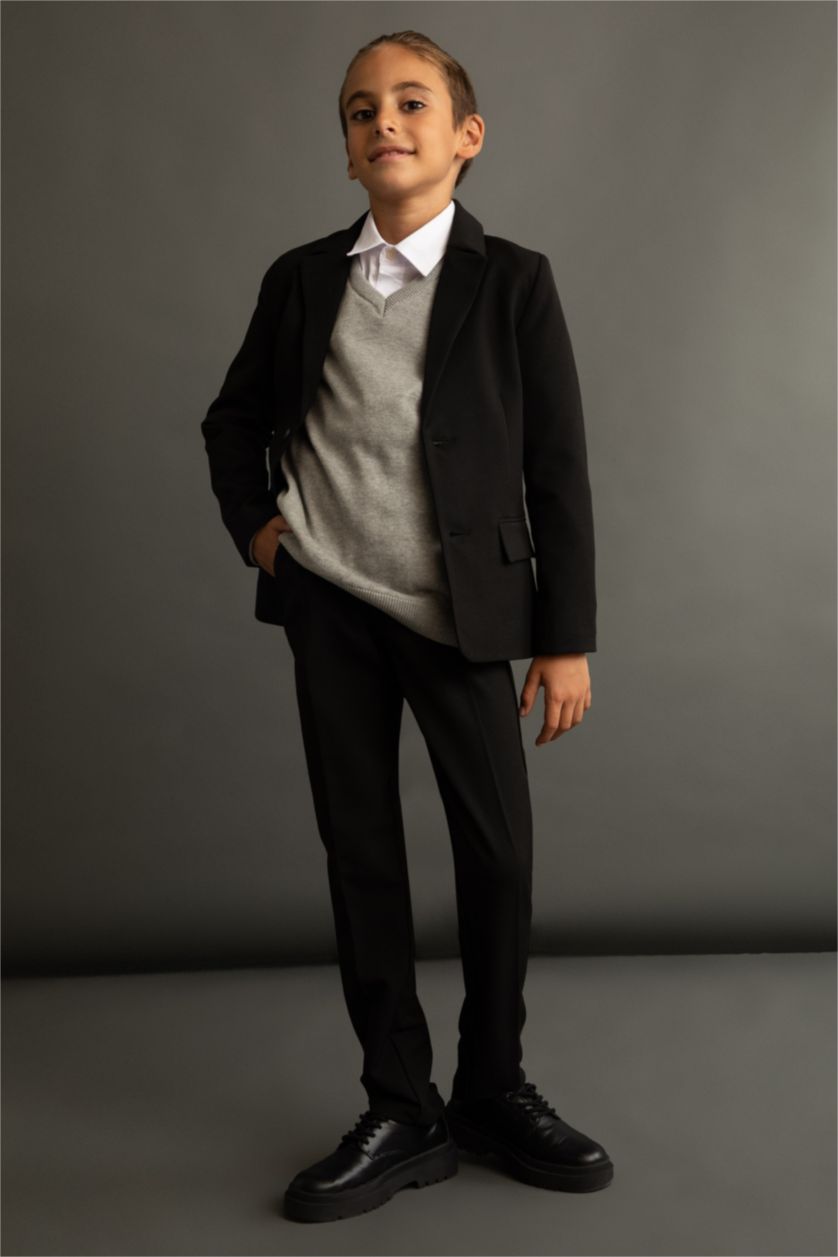 BOYS & TEENS Black Boy Black Chino School Trousers