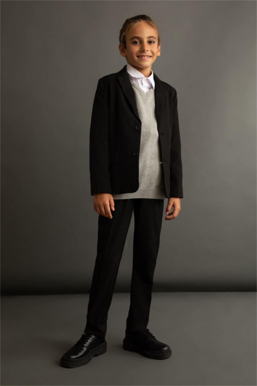 BOYS & TEENS Black Boy Black Chino School Trousers