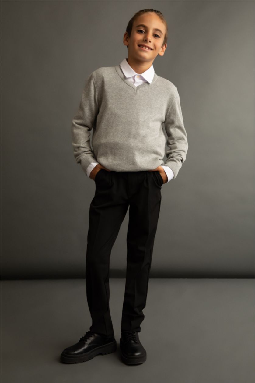 BOYS & TEENS Black Boy Black Chino School Trousers